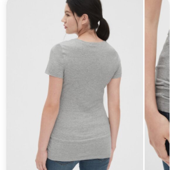 Gap - Maternity Pure Body Crewneck T-Shirt 915681 | Light Heather Gray | Small - Picture 5 of 6